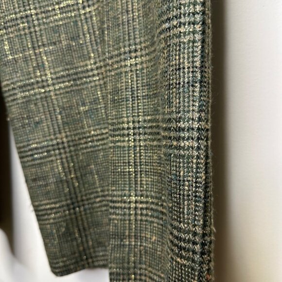 Vintage Escada Wool Blend Check Tweed Trousers in Earthy Tones Size 46 Euro - Picture 3 of 16